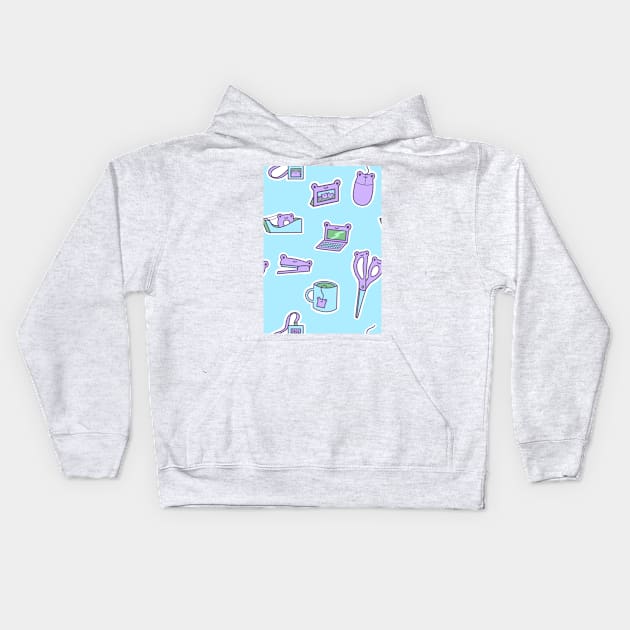 Office Frogs Kids Hoodie by scrambledpegs